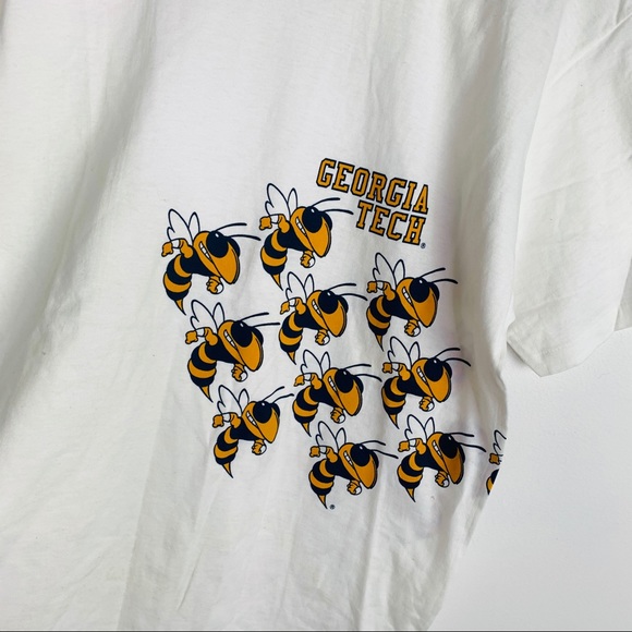 Vintage Georgia Tech White Crewneck Short sleeve t - Picture 6 of 8